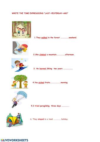 6th grade Unıt 7 past sımple