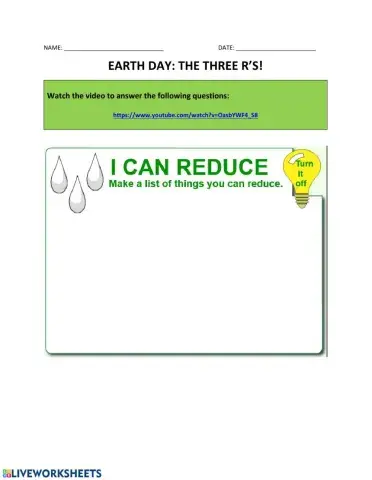 Earth Day: The 3 Rs