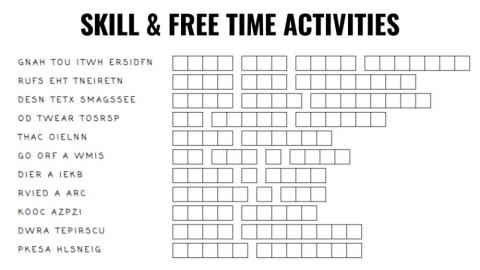 OTP U1 Revision: skills and free time activities