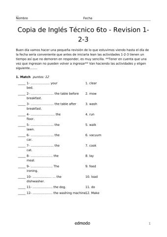 Revision 6to Inglés