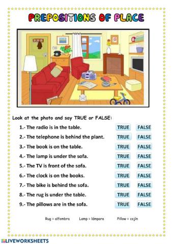 Prepositions of place