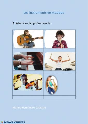 Les instruments de musique