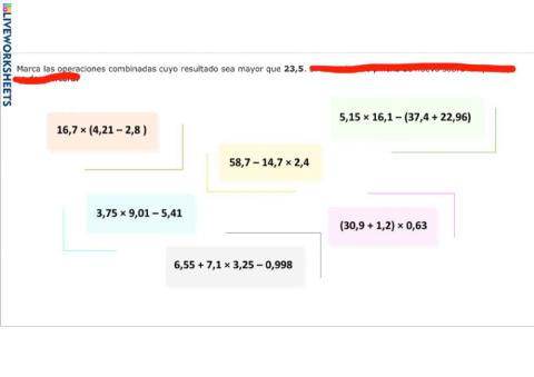 Operaciones combinadas