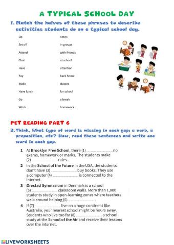 A TYPICAL SCHOOL DAY