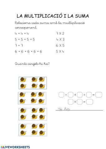 La suma i la multiplicació