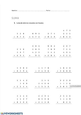 4.PARA PRACTICAR: SUMAS