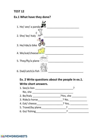 Present perfect and chores