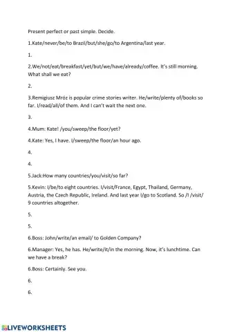 Present perfect  vs past simple