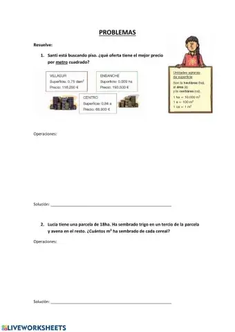 Problemas suerficies