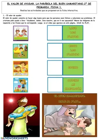 El valor de ayudar. La parábola del Buen Samaritano.2º de primaria. Al-Ándalus
