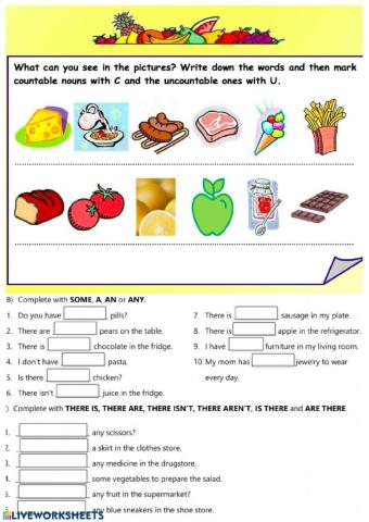 There is - there are - some - an - any