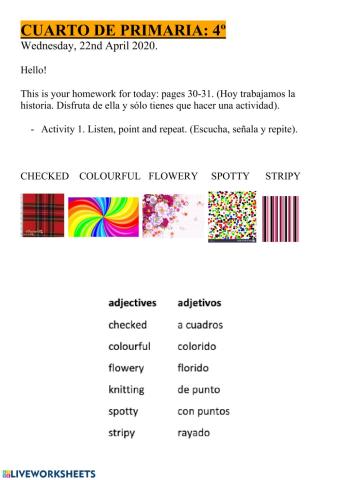 Wednesday,22nd April 2020