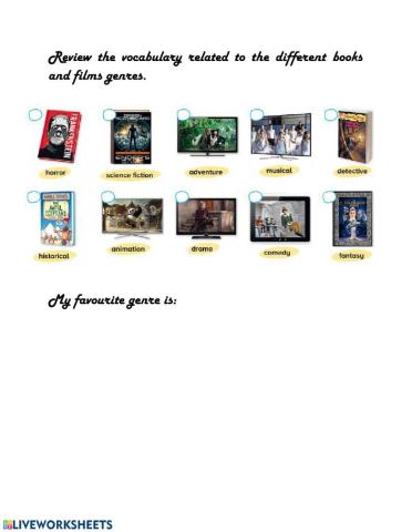 Vocabulary Books and Films Genres