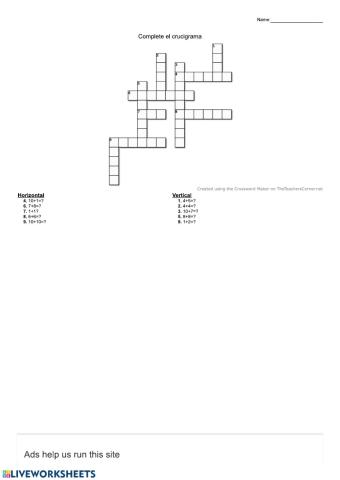 Number crossword