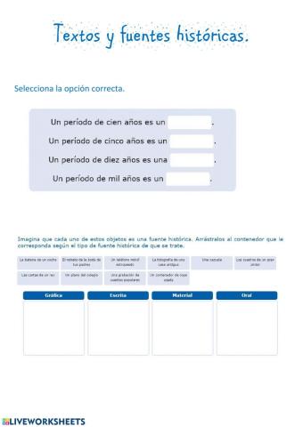 Textos y fuentes históricas