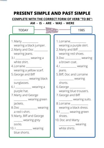 Present simple and past simple