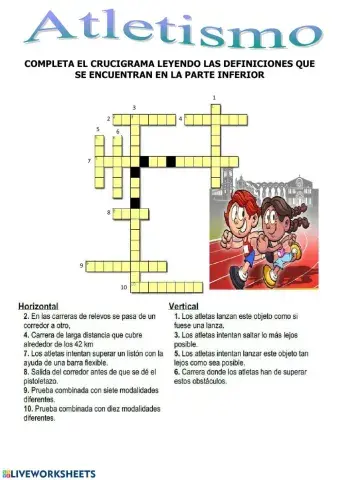 Atletismo - Crucigrama