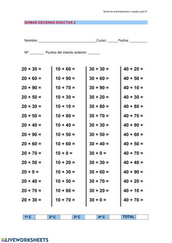 Cálculo mental series