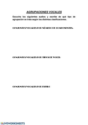 Agrupaciones vocales
