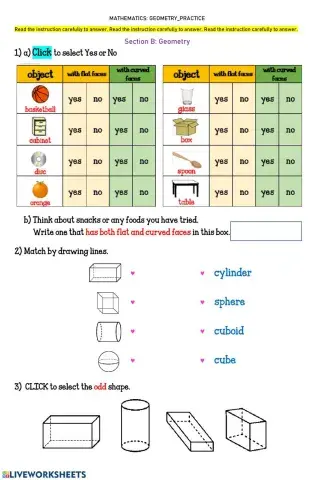 Worksheet 20 Geometry-Practice
