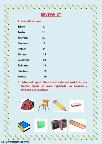 Numbers, weather and class material