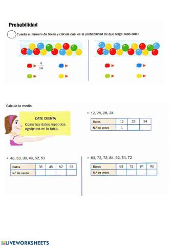 Probabilidad, media y moda
