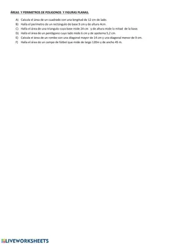 Áreas y perímetros