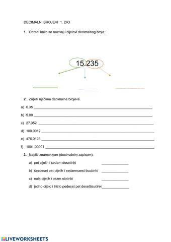 Uvod u decimalne brojeve