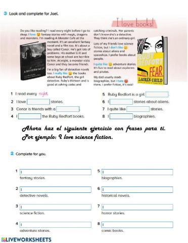 Expressing likes and dislikes