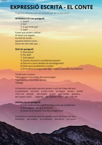 Expressió escrita - el conte