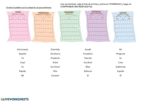 Lengua, palabras a saco