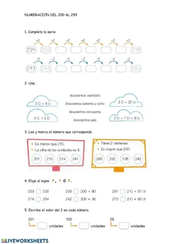 Numeracion 200