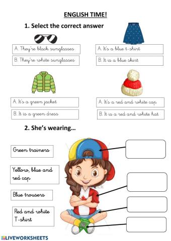 Clothes worksheet