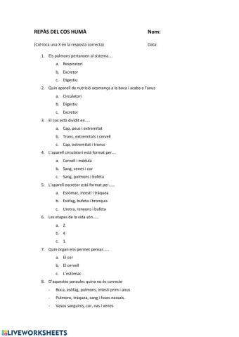 Preguntes resum cos humà