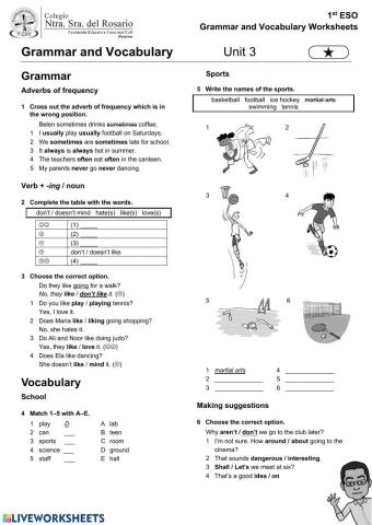Unit 3 1º ESO one star