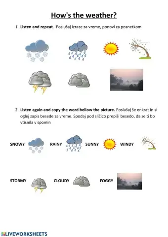 Weather vocabulary