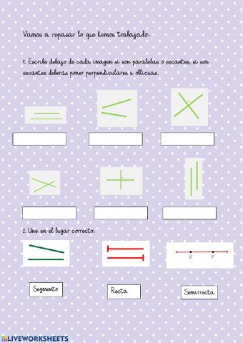 Repaso de Rectas y ángulos