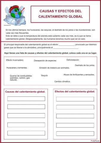Calentamiento global:causas y efectos.