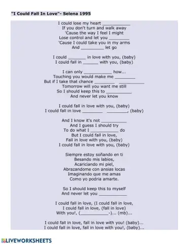 Selena I could fall in love