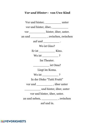 -Vor und Hinter- by Uwe Kind -  Close Worksheet