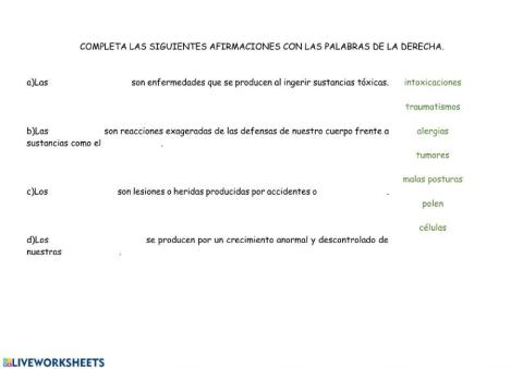Enfermedades no infecciosas