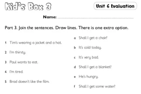 Kid's box 3 test