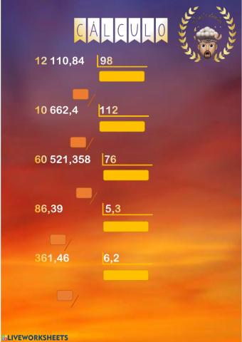 Cálculo (divisiones)