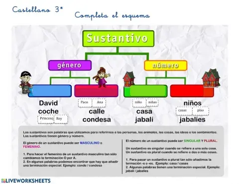 Genero y número de sustantivos