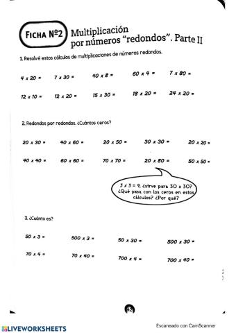 Trayectoria 2 - Multiplicación