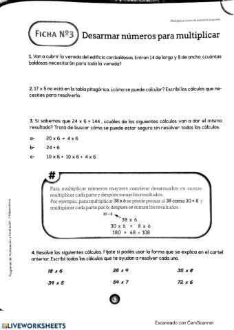 Trayectoria 2 - Multiplicación