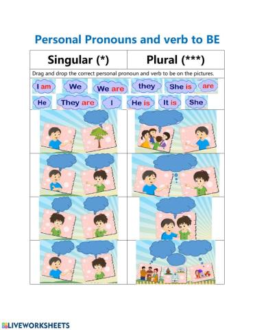Personal pronouns and verb to Be