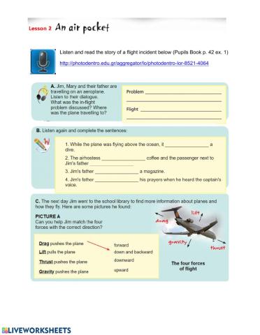 Unit 4 Lesson 2 A flight incident - Types of planes
