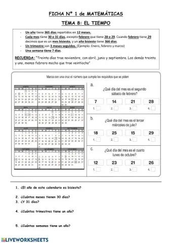 Año, meses, semanas