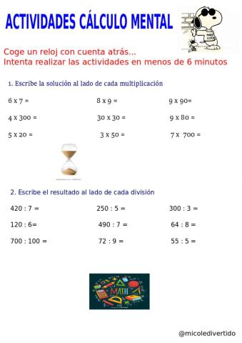 Cálculo mental 1